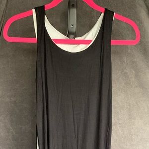 Black and White Maxi Dress with Slits